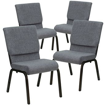Emma And Oliver 4 Pack 18.5''w Stacking Church Chair