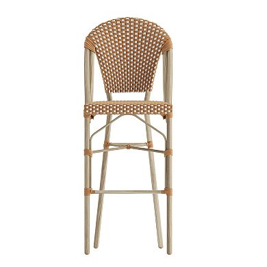 Merrick Lane Celia Set Of Two Indoor/outdoor Stacking Bistro Bar Stools