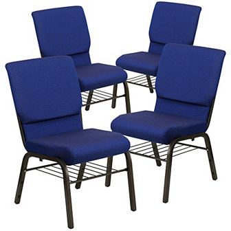 Emma And Oliver 4 Pack 18.5''w Church Chair With Book Rack