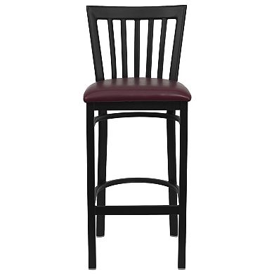 Emma And Oliver 2 Pack School House Back Metal Restaurant Barstool