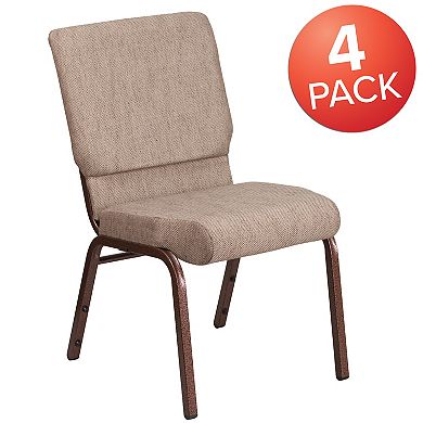 Emma And Oliver 4 Pack 18.5''w Stacking Church Chair