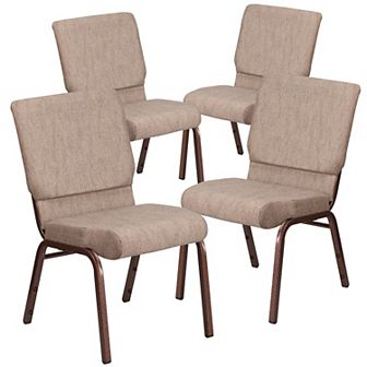 Emma And Oliver 4 Pack 18.5''w Stacking Church Chair