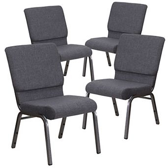Emma And Oliver 4 Pack 18.5''w Stacking Church Chair