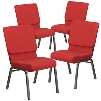 Emma And Oliver 4 Pack 18.5''w Stacking Church Chair