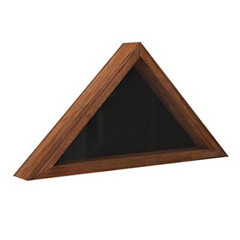 Merrick Lane Sabore Solid Wood Military Memorial Flag Display Case for 9.5' x 5' Flag