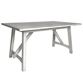 Merrick Lane Solid Wood Dining Table With Trestle Style Base