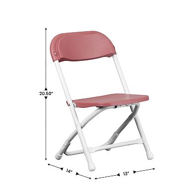 Emma and Oliver 2 Pack Kids Plastic Folding Chair Daycare Home School Furniture