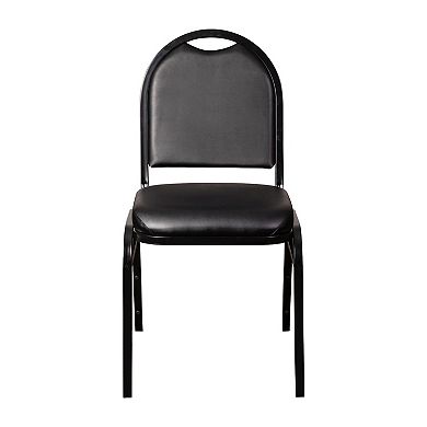 Emma and Oliver Upholstered Stacking Dome Back Banquet Chair