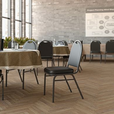 Emma and Oliver Upholstered Stacking Dome Back Banquet Chair