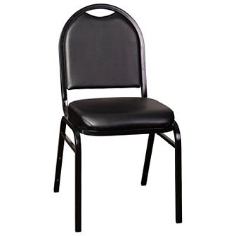 Emma and Oliver Upholstered Stacking Dome Back Banquet Chair