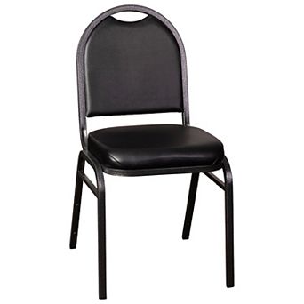 Emma and Oliver Upholstered Stacking Dome Back Banquet Chair