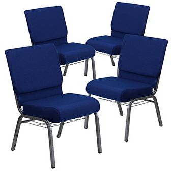 Emma And Oliver 4 Pack 21''w Church Chair With Book Rack