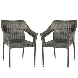 Emma and Oliver Embry All-Weather Indoor/Outdoor Stacking Patio Dining Chairs