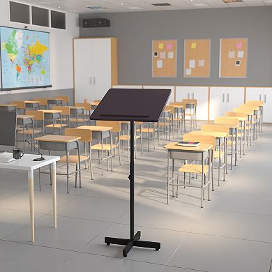 Emma and Oliver Adjustable Height Metal Lectern