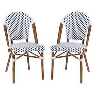 Merrick Lane Celia Indoor/outdoor Stacking Bistro Chair With Aluminum Frame