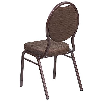 Emma And Oliver 4 Pack Teardrop Back Stacking Banquet Chair