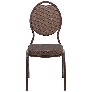 Emma And Oliver 4 Pack Teardrop Back Stacking Banquet Chair