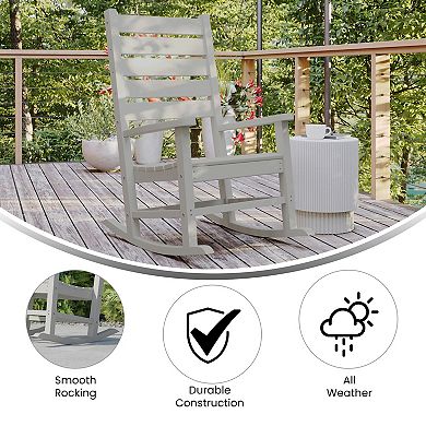 Merrick Lane Classic Outdoor All-Weather HDPE Rocking Chair