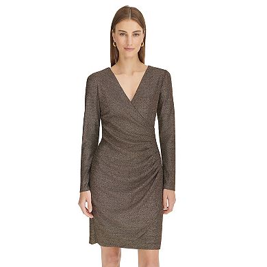 Women's Harper Rose Long Sleeve Ruched V-Neck Dress