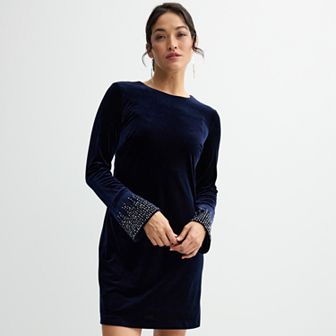Women's Harper Rose Long Bell Sleeve Shift Short Dress