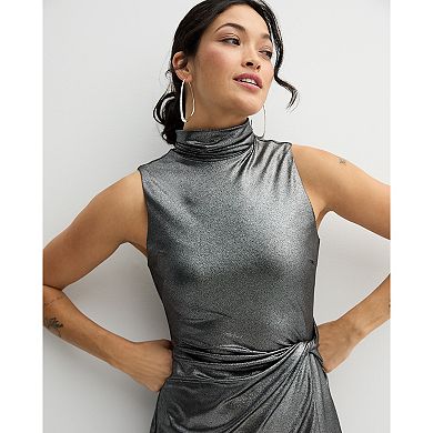 Women's Harper Rose Sleeveless Turtleneck Ruched Midi Dress