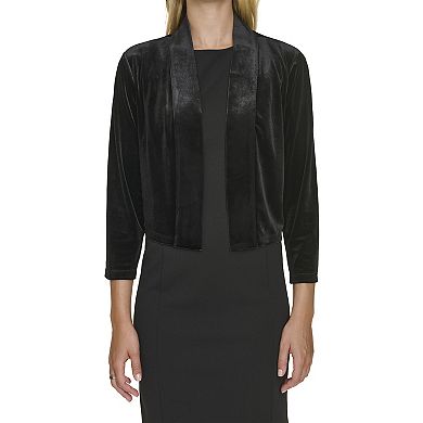 Women's Harper Rose Long Sleeve Satin Trim Open Front Shrug