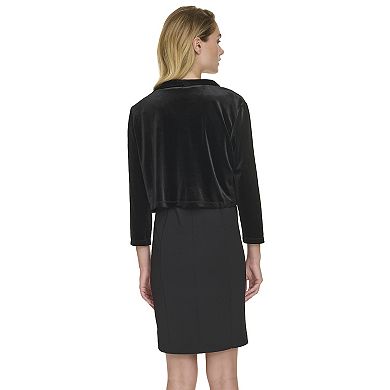 Women's Harper Rose Long Sleeve Satin Trim Open Front Shrug