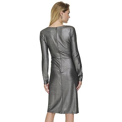 Women's Harper Rose Long Sleeve Ruched Center Tie Dress