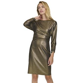 Women's Harper Rose 3/4 Cinched Sleeve Boatneck Sheath Dress