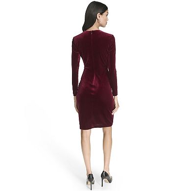 Women's Harper Rose Velvet Long Sleeve V-Neck Wrap Dress