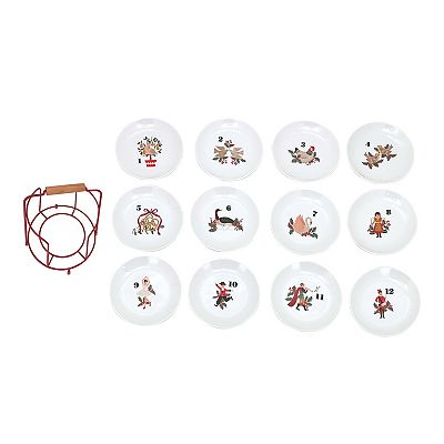 St. Nicholas Square® 12 pc Appetizer Plate Set with Caddy