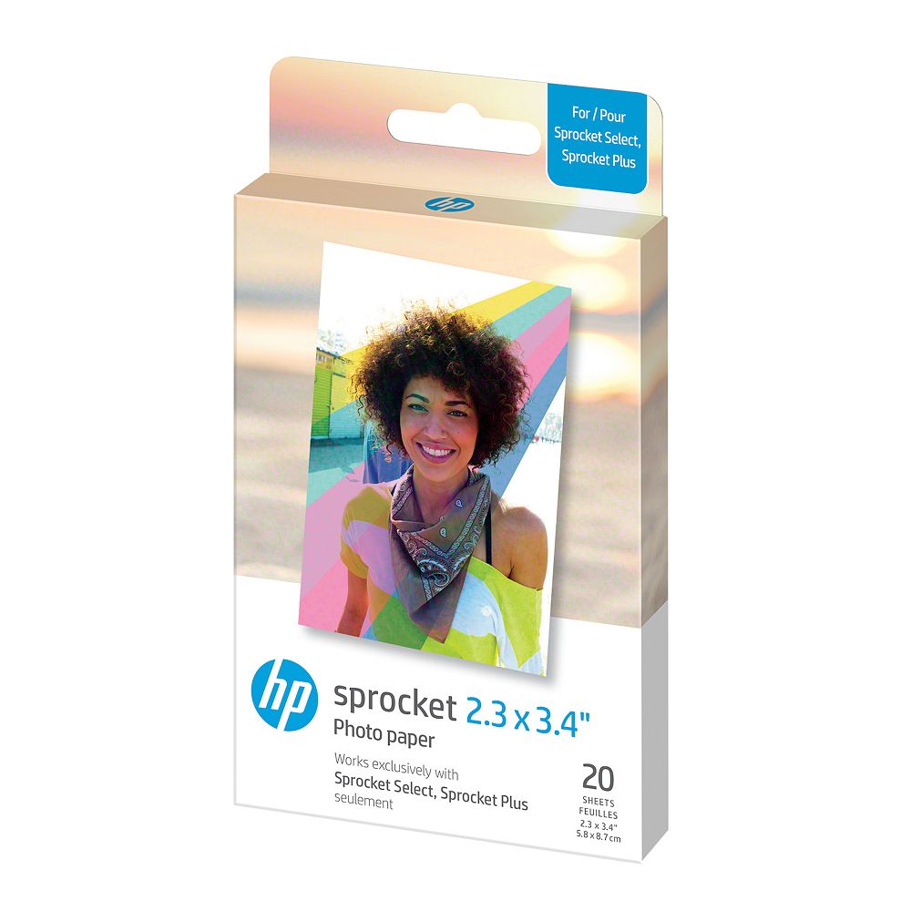 Hp Sprocket Zink Photo Paper 2.3x3.4” (20 Pack) - Compatible W/ Hp