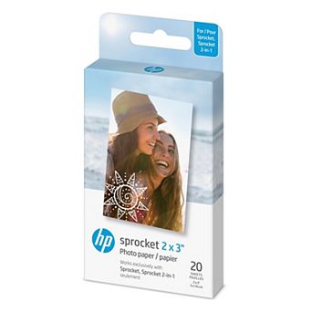 Hp Sprocket 2x3" Premium Sticky Back Photo Paper 20 Sheets, Compatible With Sprocket Photo Printers