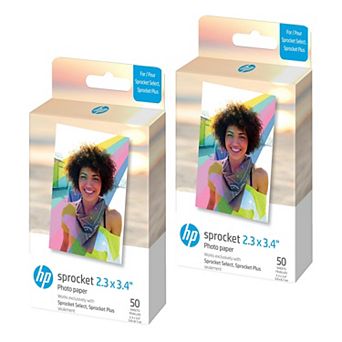 HP Sprocket 2.3 x 3.4 Zink Sticky-Back Premium Photo Paper (100 Sheets) for Sprocket Printers