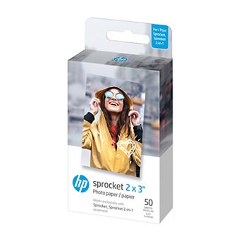 Hp Sprocket 2x3" Premium Sticky Back Photo Paper, 50 Sheets Compatible With Hp Sprocket Printers