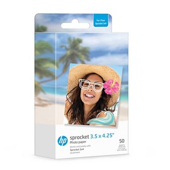 Hp Sprocket 3.5 X 4.25” Sticky-backed Photo Paper, 50 Pack, Compatible With Hp Sprocket 3x4 Printer
