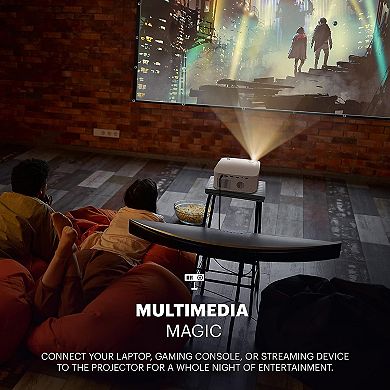 Kodak Flik X10 Full Hd Projector Kit, 1080p Movie Projector Bundle With 100” Projection Screen