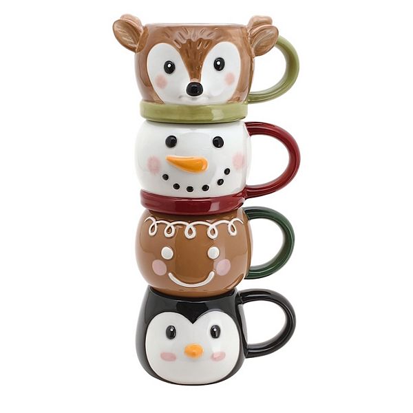 St. Nicholas Square® 4-pc. Holiday Icons Stacking Mug Set - Multi