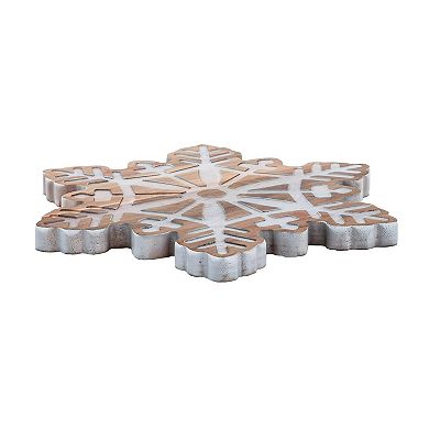 St. Nicholas Square Wooden Snowflake Trivet