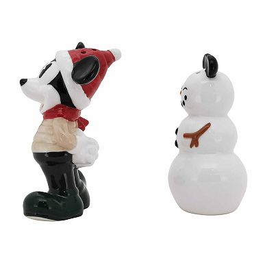 St. Nicholas Square Disney Mickey Mouse Mickey & Snowman Salt & Pepper Set