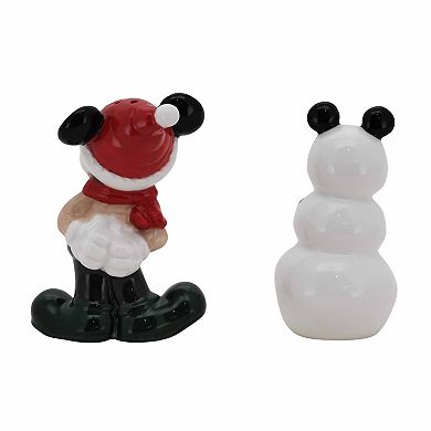 St. Nicholas Square Disney Mickey Mouse Mickey & Snowman Salt & Pepper Set