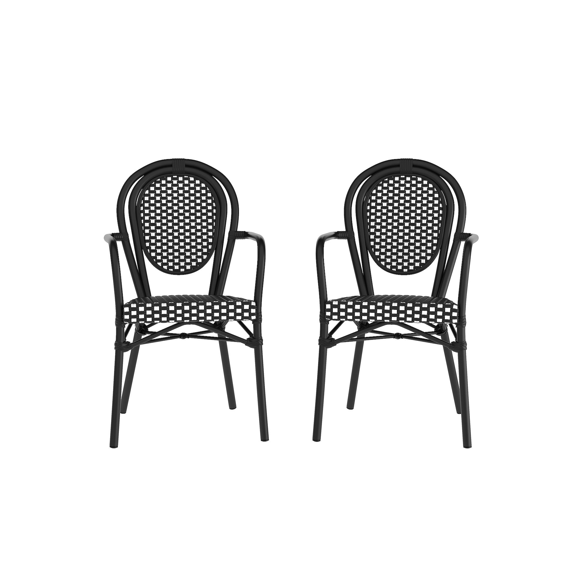 Flash Furniture Lourdes Indoor / Outdoor Commercial Thonet Bistro Stack Cha
