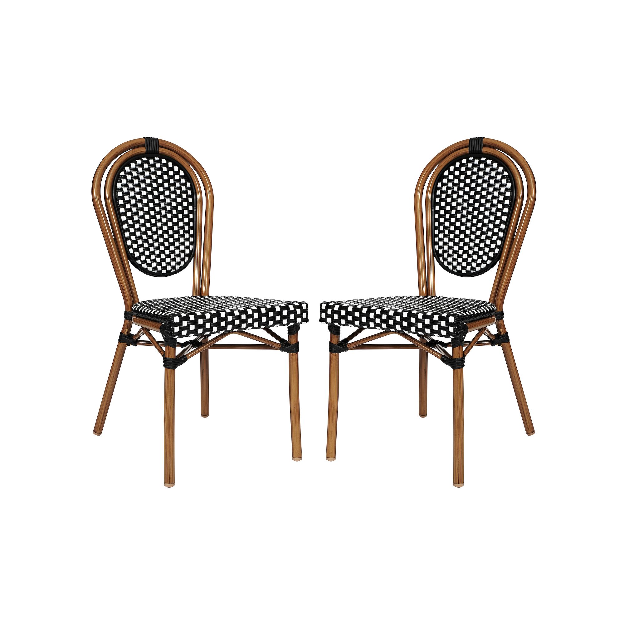 Flash Furniture Lourdes Indoor / Outdoor Commercial Thonet Bistro Stacking 
