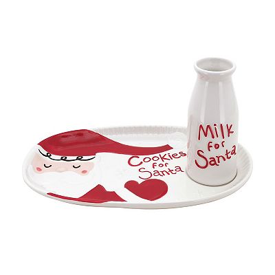 St. Nicholas Square® 2-pc. Light Skin Tone Santa Tray & Bottle Set