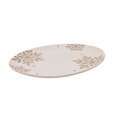 St. Nicholas Square® Snowflake Ceramic Platter
