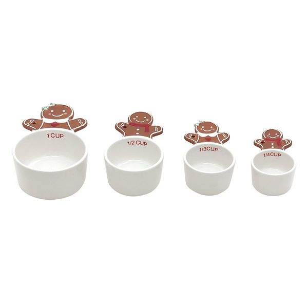 St. Nicholas Square® 4-Piece Gingerbread Man Measuring Cup Set - Brown