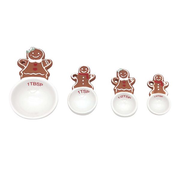 St. Nicholas Square® 4-Piece Gingerbread Man Measuring Spoon Set - Brown