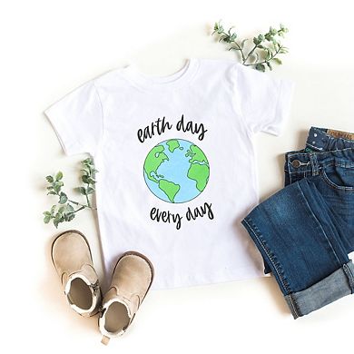 Earth Day Every Day Toddler Short Sleeve Graphic Tee