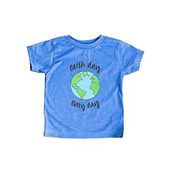 Earth Day Every Day Toddler Short Sleeve Graphic Tee