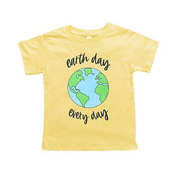 Earth Day Every Day Toddler Short Sleeve Graphic Tee